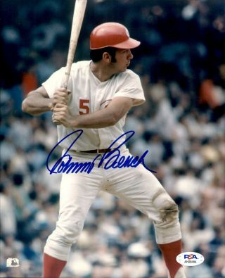 Johnny Bench Signed Photo 8x10 Autographed Reds Psa/dna Ah28494