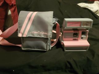Polaroid Cool Cam 600 Instant Camera Pink & Gray W/ Matching Bag.  &