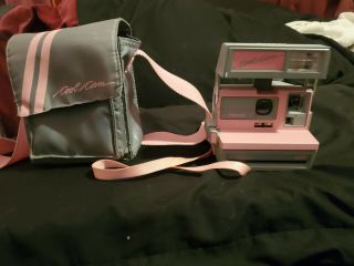Polaroid Cool Cam 600 Instant Camera PINK & Gray W/ Matching bag.  & 2