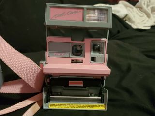 Polaroid Cool Cam 600 Instant Camera PINK & Gray W/ Matching bag.  & 3