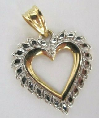 Vintage 14k Gold Michael Anthony Open Heart Charm Pendant
