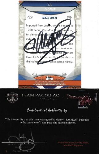 Manny Pacquiao Topps American Pie Pacman Signed Auto Card Team Pacman