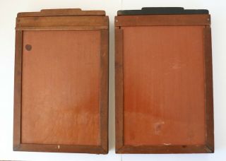 (2) Antique Wood Photographic Film Plates / Holders (5 " By 7 ")