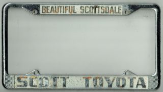 Scottsdale Arizona Scott Toyota Vintage Jdm Japanese Dealer License Plate Frame