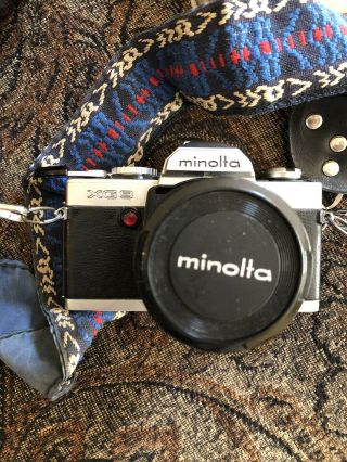 35 Mm Slr Minolta Xg - 9 Camera W/ 3 Lenses Tri - Pod & Back Pack Case