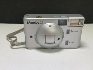Rare Mamiya U 35mm Compact Film Camera W/ Sekor 1:2.  8 Lens And Flash