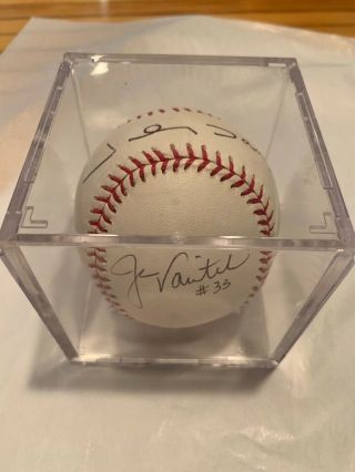 2004 World Series Official Baseball Hand - Signed By Damon,  Varitek,  And Nixon