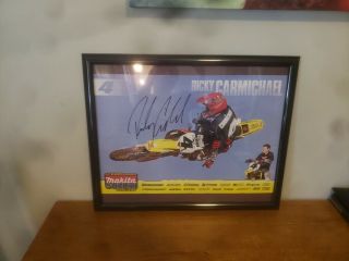 Signed Autographed Ricky Carmichael Rockstar Makita 3 Motocross Posters