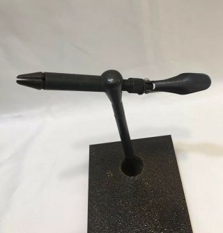 Vintage Thompson Pedestal Fly Tying Vise Tool Stand Heavy Unique Fly Fishing DIY 3