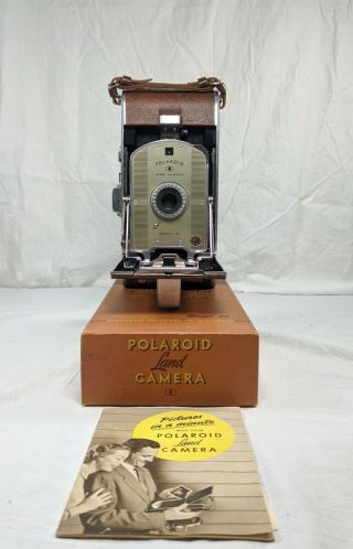 Vintage Polaroid Land Camera Model 95 With Box/paperwork