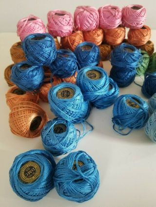 (48) Vintage Dmc Mouline Embroidery Floss Spools Balls Made In France