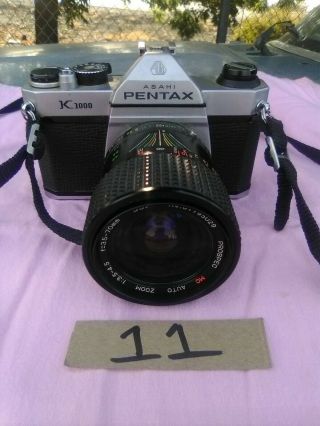 Asahi Pentax K1000 35mm Camera With Prospect Mc Auto Zoom 35 - 70mm Lens 1:3.  5 - 4.  5