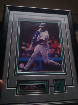 Ken Griffey Jr Signed Framed Picture With Certificate Of Authenticity