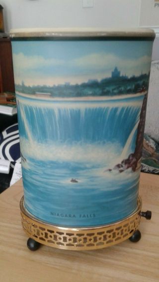 Vintage Econolite Motion Lamp: Oval Niagara Falls 1955