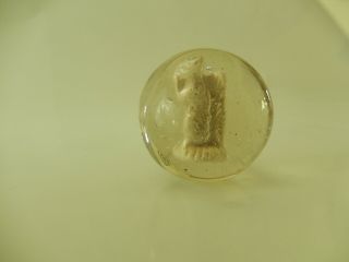 Vintage German Handmade Sulphide Marble 1 - 3/8 " Squirrel