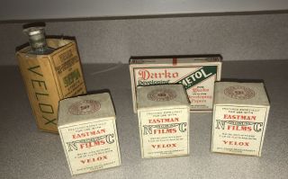 Antique Kodak Film Developing & Printing Supplies