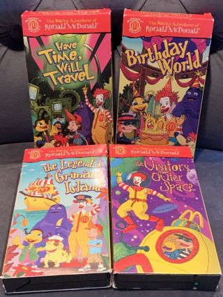 Mcdonalds Vhs Tapes 2,  3,  4,  5 Vintage Collectible