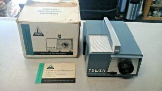 Vtg Sears Tower Color Slide Projector Model Sp1830 With Box