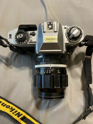 Nikon FG Camera,  Nikkor 105mm 1:2.  5 Lens w/strap 3