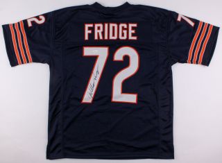 William " Fridge " Perry Signed Bears Jersey (jsa) Bowl Xx De & Full Back