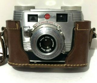 Vintage 1955 Kodak Signet 35 Ektar 44mm F/3.  5 Lens Rangefinder Camera With Case