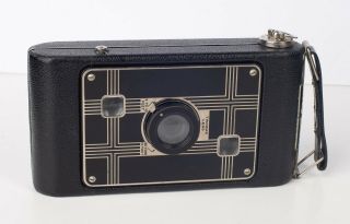 Eastman Kodak Jiffy Six - 20 Folding Vintage Film Camera Twindar Lens Art Deco Usa