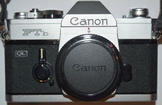 Vintage Canon Ftb Ql 35mm Slr Film Camera Body Japan Body Only Silver