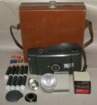 Polaroid 110A Pathfinder Land Camera Instant w/Wink Light,  Filter etc. 2