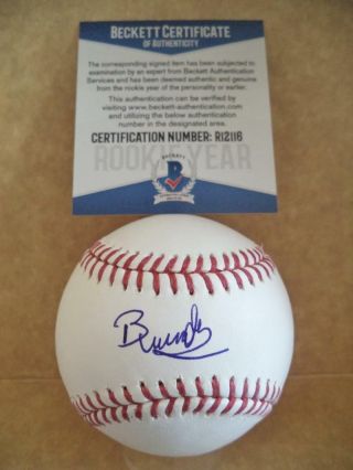 Brusdar Graterol La Dodgers Rookie Year Signed Ml Baseball Beckett R12116