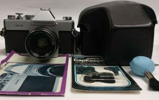 Vintage Mamiya / Sekor 500 Dtl Camera With 50mm 1:2 Lens F=50mm & Case See Video