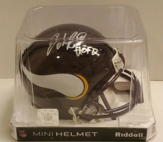 John Randle Autographed Minnesota Vikings Mini Helmet Hof Auto Signed Tristar
