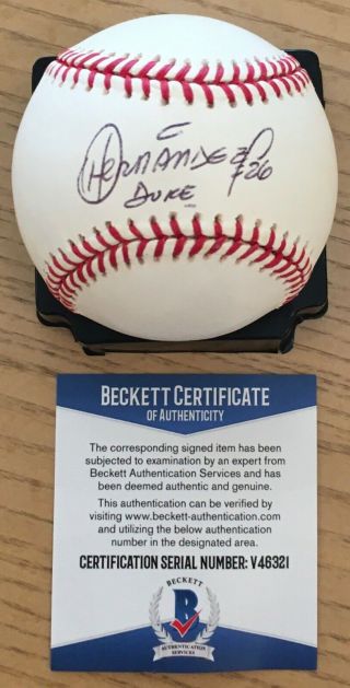Orlando Hernandez " El Duque " Licensed Beckett Authenticated Signed Mlb Baseball