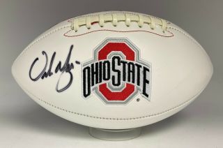 Urban Meyer Signed Full Size Ohio State Buckeyes Logo Football Beckett Bas