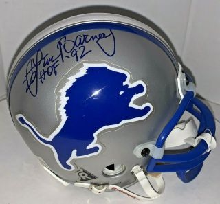 Lem Barney Autographed Signed Detroit Lions Mini Helmet Wcoa
