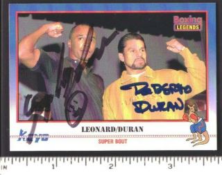 Sugar Ray Leonard/ Roberto Duran Signed/auto 1991 Kayo Trading Card 37 151874