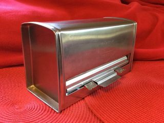 Vintage Halco Stainless Steel Double Sided Restaurant Straw Dispenser
