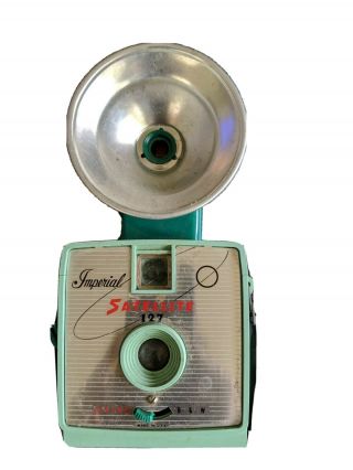 Vintage Imperial Satellite 127 Camera With Imperial Ii Flash Green