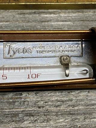 Vintage Tycos Sling Psychrometer Hygrometer Wet Dry Thermometer w/Copper Casing 2