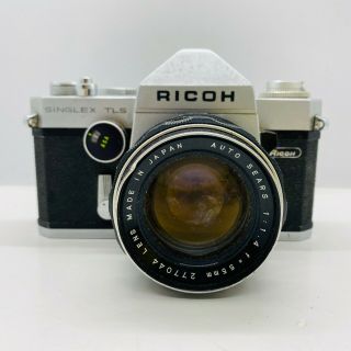 Ricoh Simplex Tls Slr Camera With 55mm 1.  4 Lens