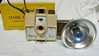 Vintage 1950s Imperial Mark Xii Camera With Flash & Bulb & Box