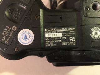 Sony Cd Mavica Smart Zoom Mvc - Cd500 With Carl Zeiss Vario_sonnar 3x Optical Lens