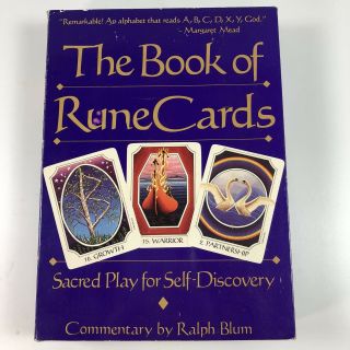 Vintage The Book Of Rune Tarot Cards Set Book & Deck By Ralph Blume