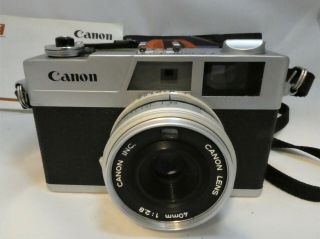 Canon Canonet 28 35mm Film Camera Canon 40mm 1:2.  8 Lens