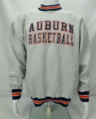 Vtg Russell Athletic Auburn Basketball Sweatshirt Made In Usa Gray Men 