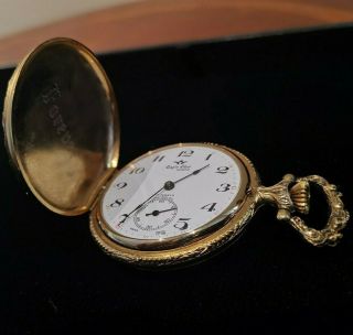 Vintage Eagle Star GENEVE Swiss Made 17 Jewels Type Pocket Watch RUNNING HORSES 2