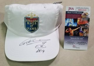 Greg Norman Signed Autograph World Golf Hall Of Fame Golf Hat Jsa