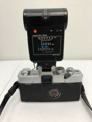Vintage Minolta SRT101 35 MM Camera Package With Vivitar Flash & 55 MM Lens BC 2