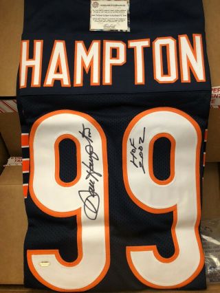 Dan Hampton Autographed Jersey With Inscription Hof 2002
