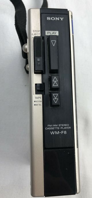 Vintage Sony WM - F8 Walkman Radio cassette RW / FF not 3