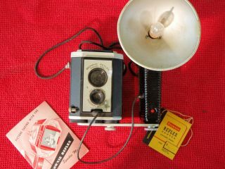 Kodak Brownie Reflex Camera Synchro Model With Large Flash Unit